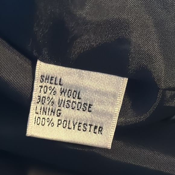 Talbots Sz 12 black white houndstooth single front women’s blazer suit jacket - Picture 7 of 8